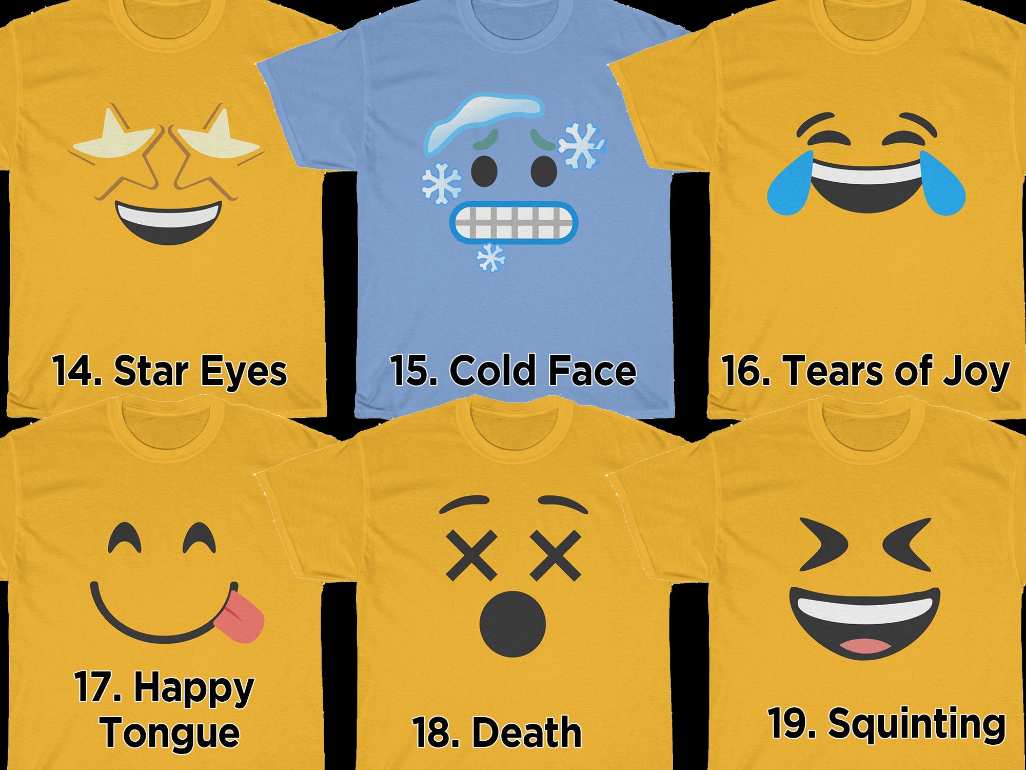 Star Eyes Emoji Halloween Costume Emoji Group Kids T-Shirt - TeeHex