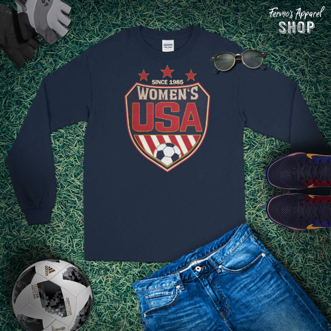 USA Women Shield - Womens Soccer Long Sleeve Shirt to Support the Best ...