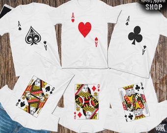 Playing Card Costume T-Shirt: Funny Halloween Casino Group Shirt