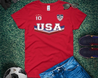 USA Frauen Fussball T-Shirt - USWNT Nummer 10