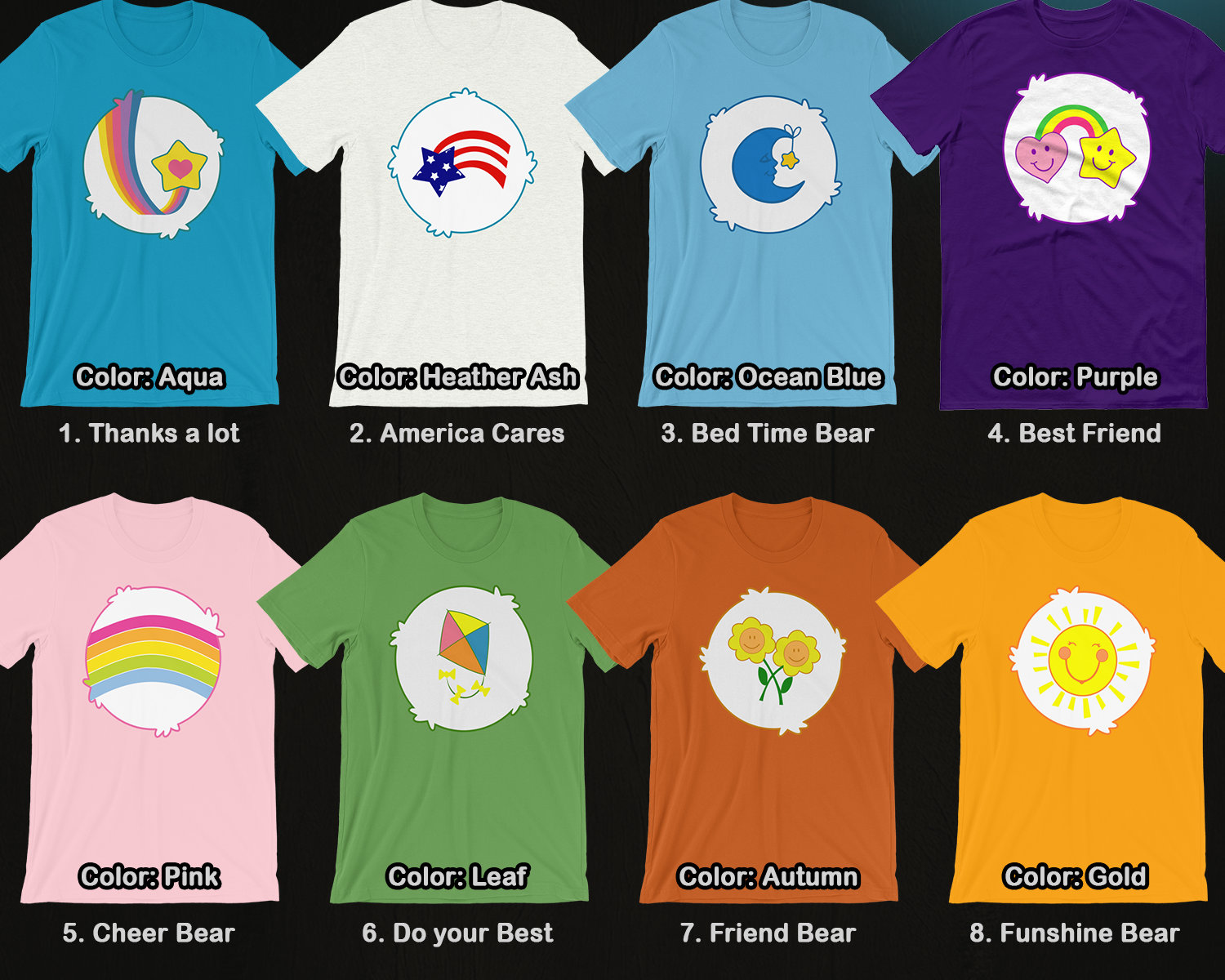 care bear t shirts for halloween
