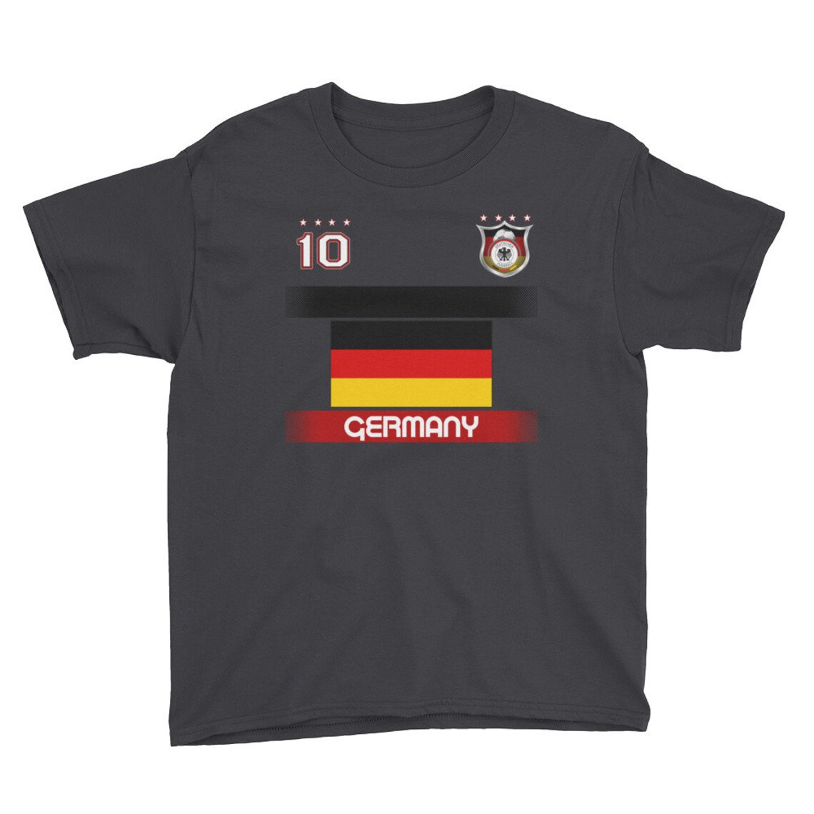Youth Size Germany Soccer Jersey With Flag / German Soccer Etsy