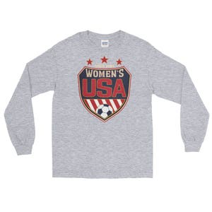 USA Women Shield - Womens Soccer Long Sleeve Shirt to Support the Best ...