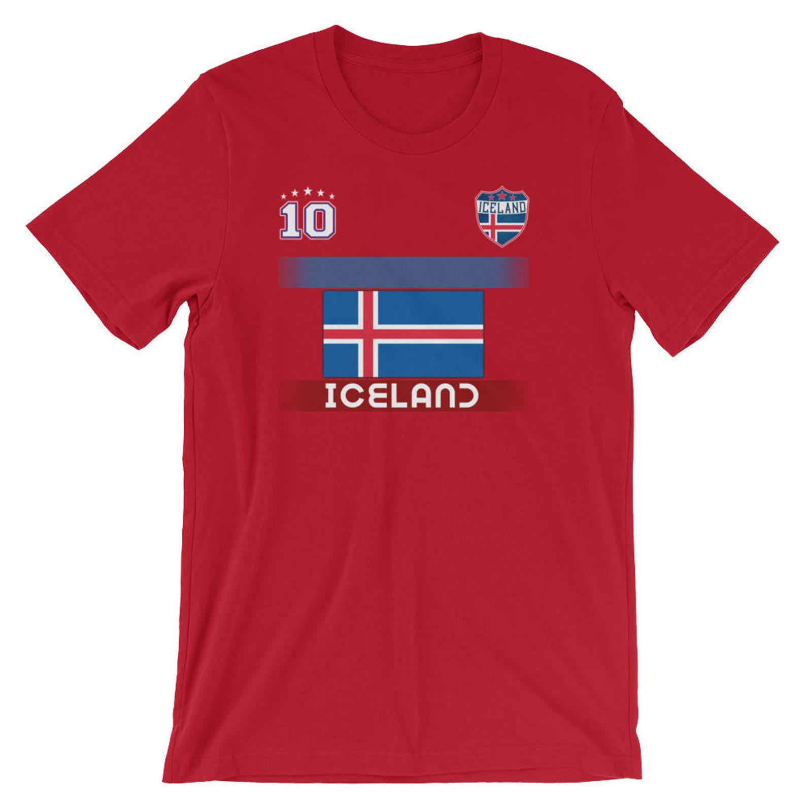 Iceland Soccer Jersey With Flag / Original National Soccer Etsy