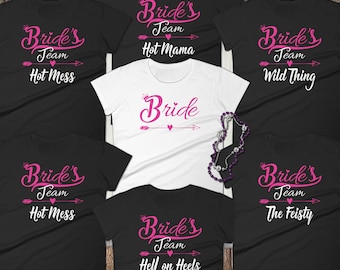 Bachelorette Party T-shirts or Tanks, Bachelorette Tank top Set, Funny Nicknames for bridesmaids - Bride's team tank tops - Bridesmaid Gift