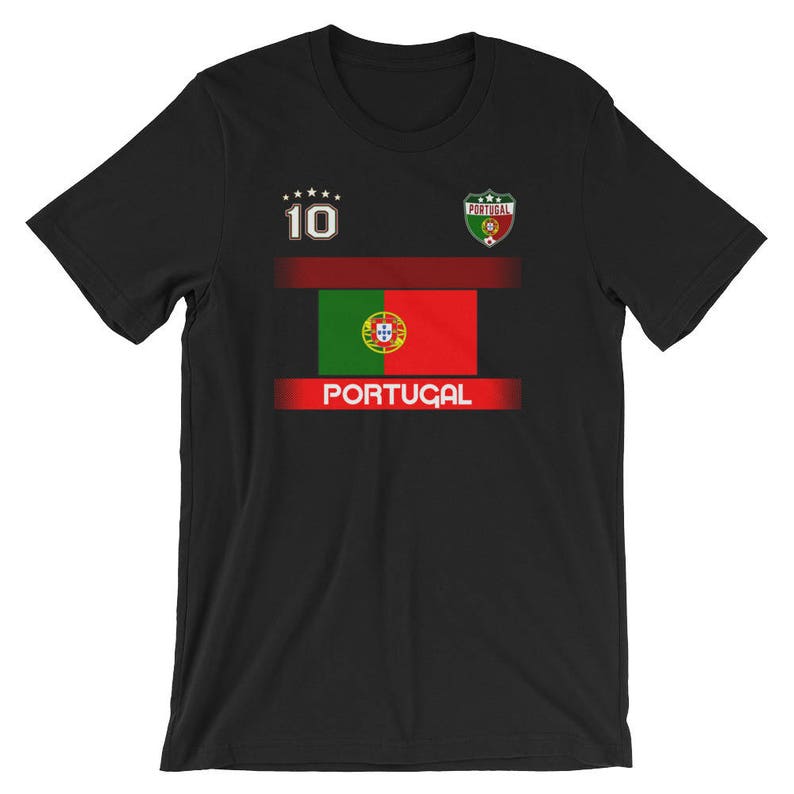 Portugal Soccer Jersey With Flag / Original National Soccer Logo Fan