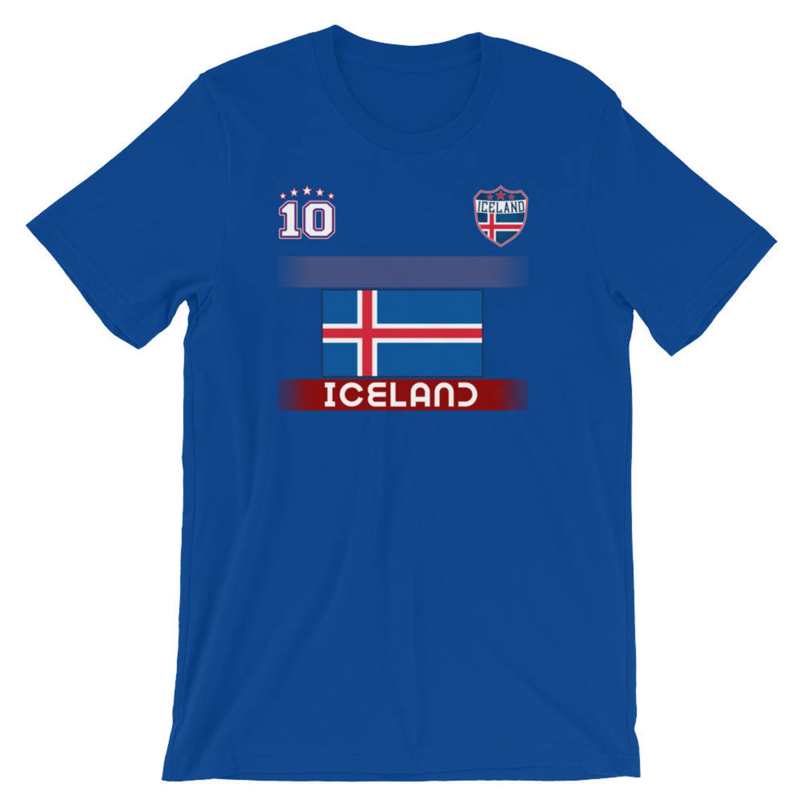 Iceland Soccer Jersey With Flag / Original National Soccer Etsy