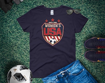 Women's USA Soccer T-shirt: Soccer Mom & Fan Apparel