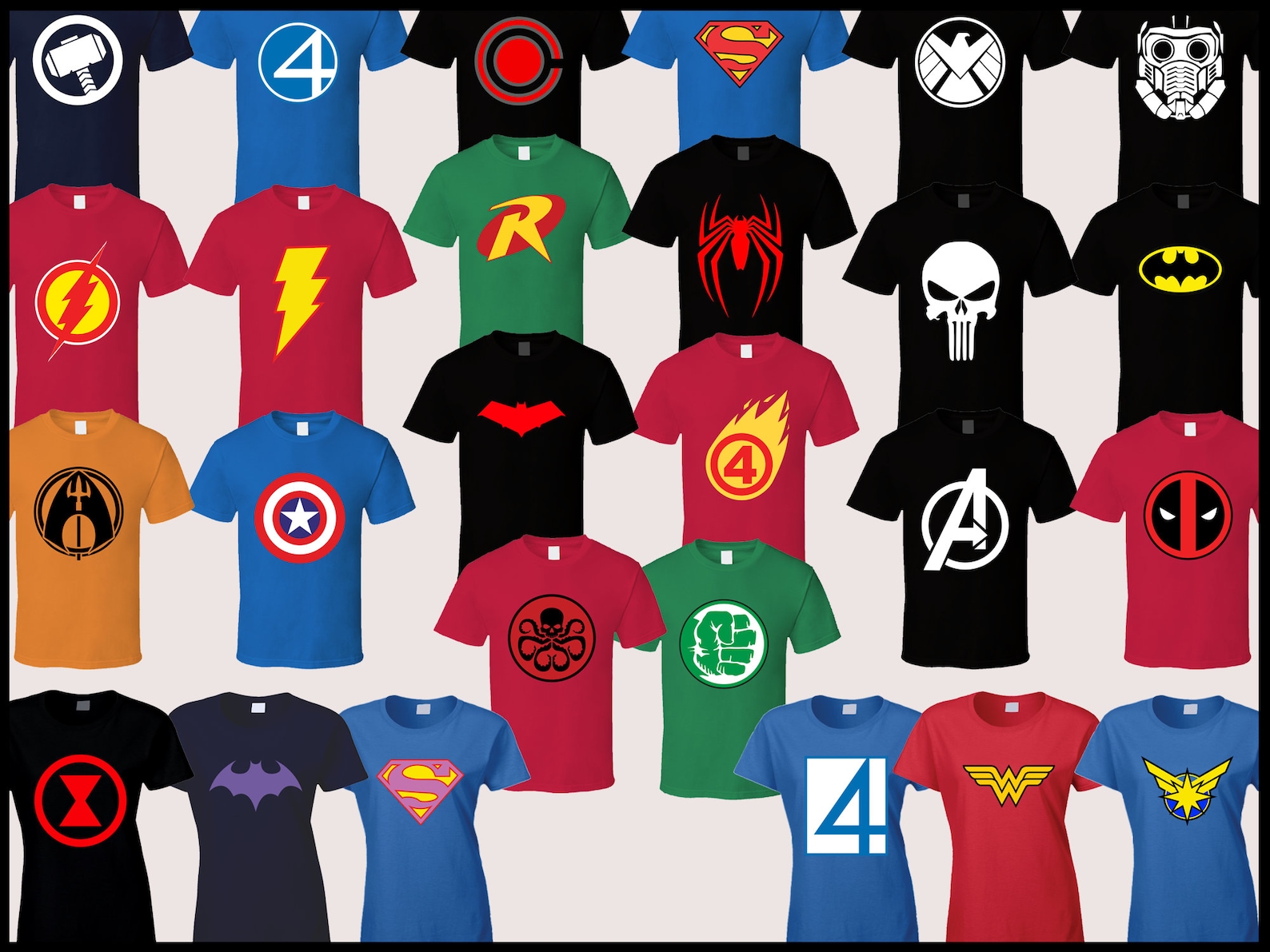 Superheroes T Shirts Halloween Group Costume Funny Etsy