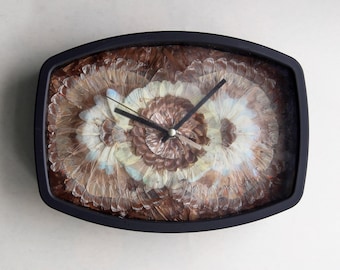 Juno - Small Iridescent Butterfly Wing Wall Clock