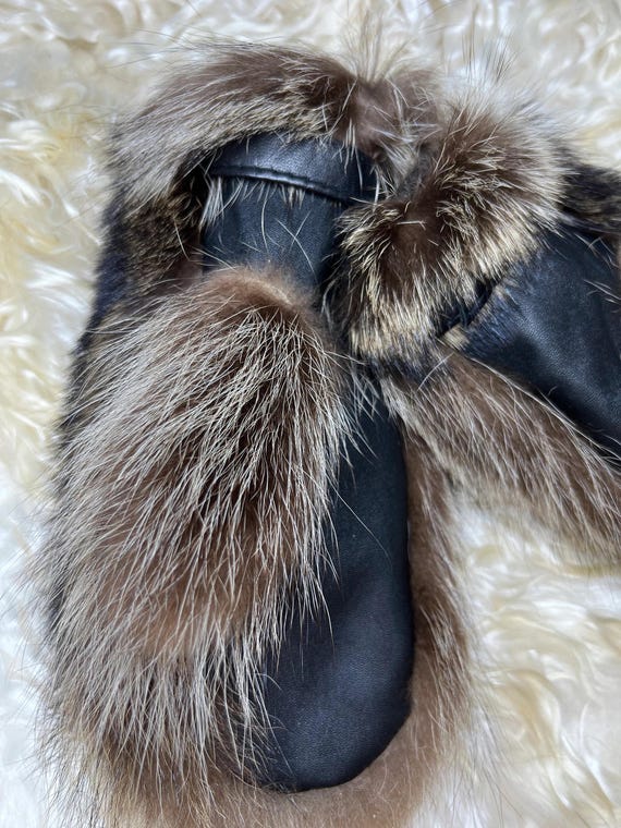 Handschuhe fr Mnner aus Waschbr, 100% Natur Waschbr + echtes Leder.  Warme Fustlinge bis Minus 30 Grad. - Etsy.de