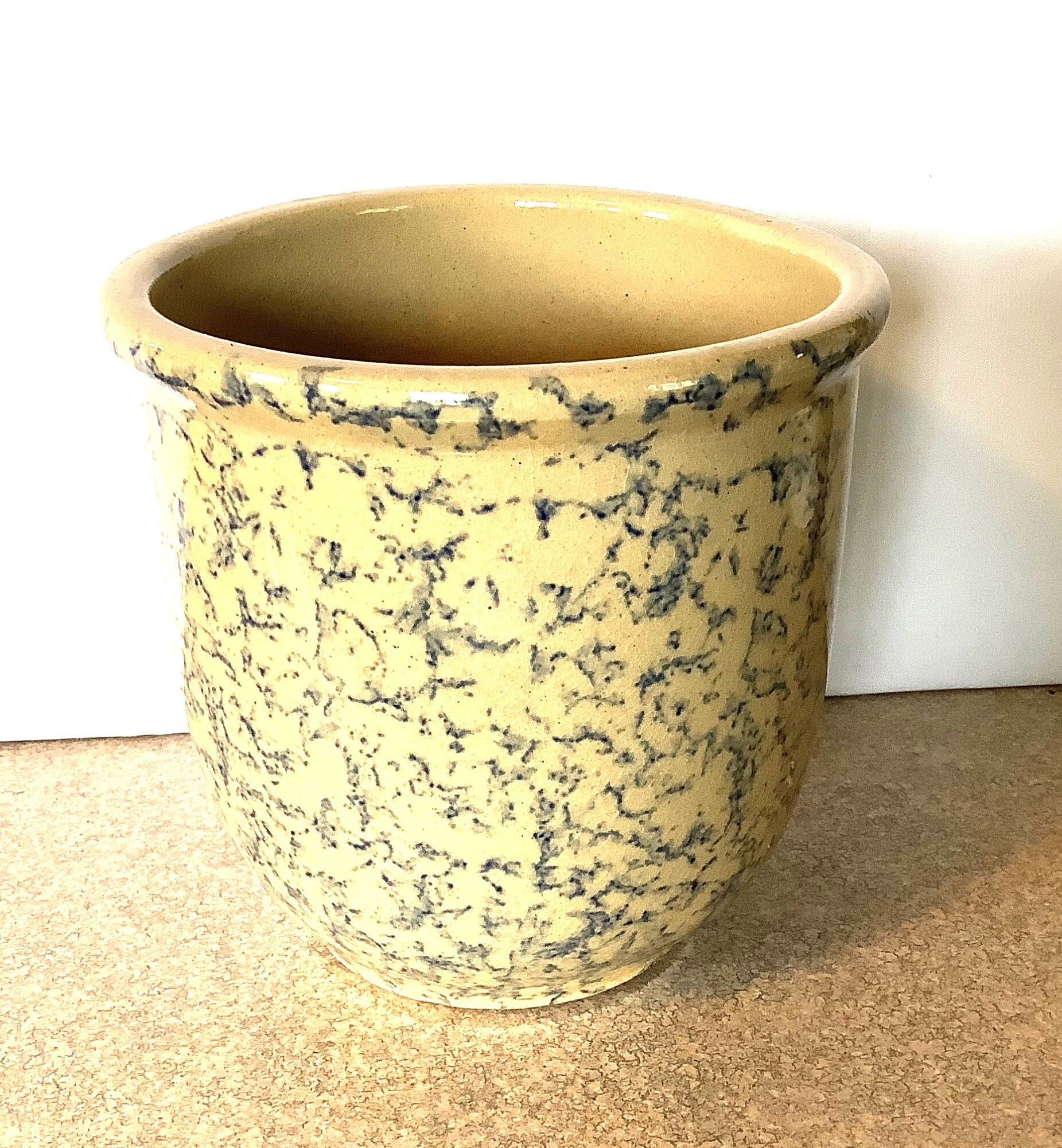 RRP Co Roseville OH USA #700-1. Blue Spongeware Crock - Etsy