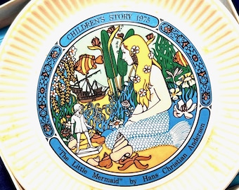 1975 Wedgwood Little Mermaid Childrens Story Plate with Original Box