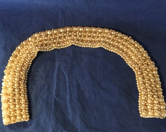 Vintage 1950s Mid Century Beaded Collar Necklace by Baar & Beards Hand Made in Japan