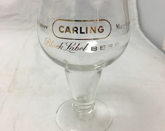 Vintage Carling Black Label Beer Glass Baltimore Maryland