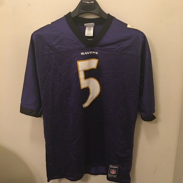 Vintage Baltimore Ravens Número 5 Flacko Jersey Personalizado J. Bankert Tamaño XL