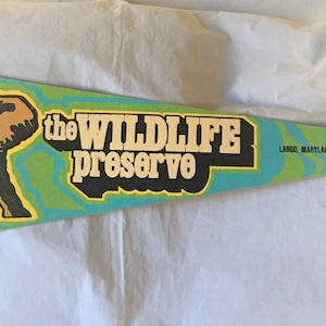 Vintage 1970 Rare The Wildlife Preserve in Largo  Maryland  Pennant