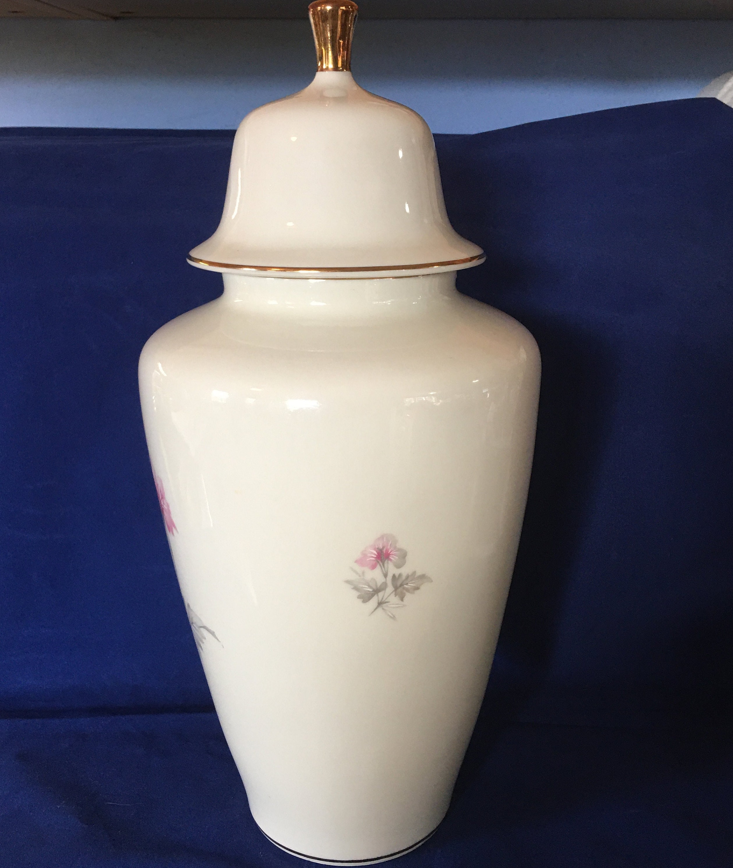 Royal Porzellan Bavaria KM Germany Vintage Handpainted Rose