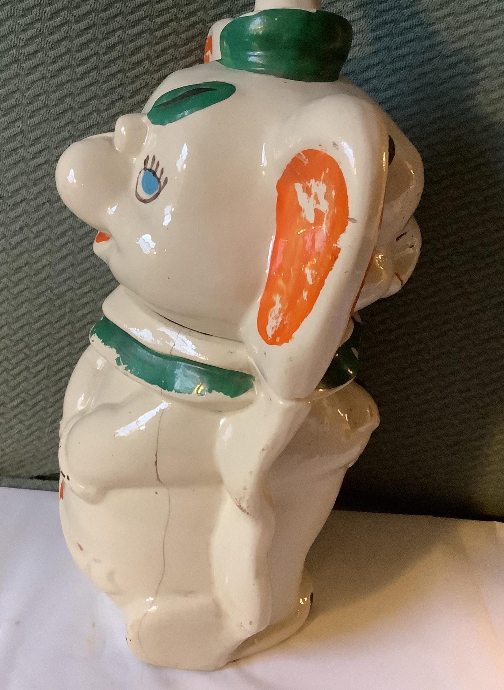 Disney - ダンボ　陶器クッキージャー Vintage 1940's Walt Disney Turnabout Dumbo Cookie Jar