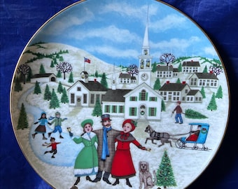 Vintage 1987 I Heard The Bells On Christmas Day Collectors Plate Royal Windsor COA
