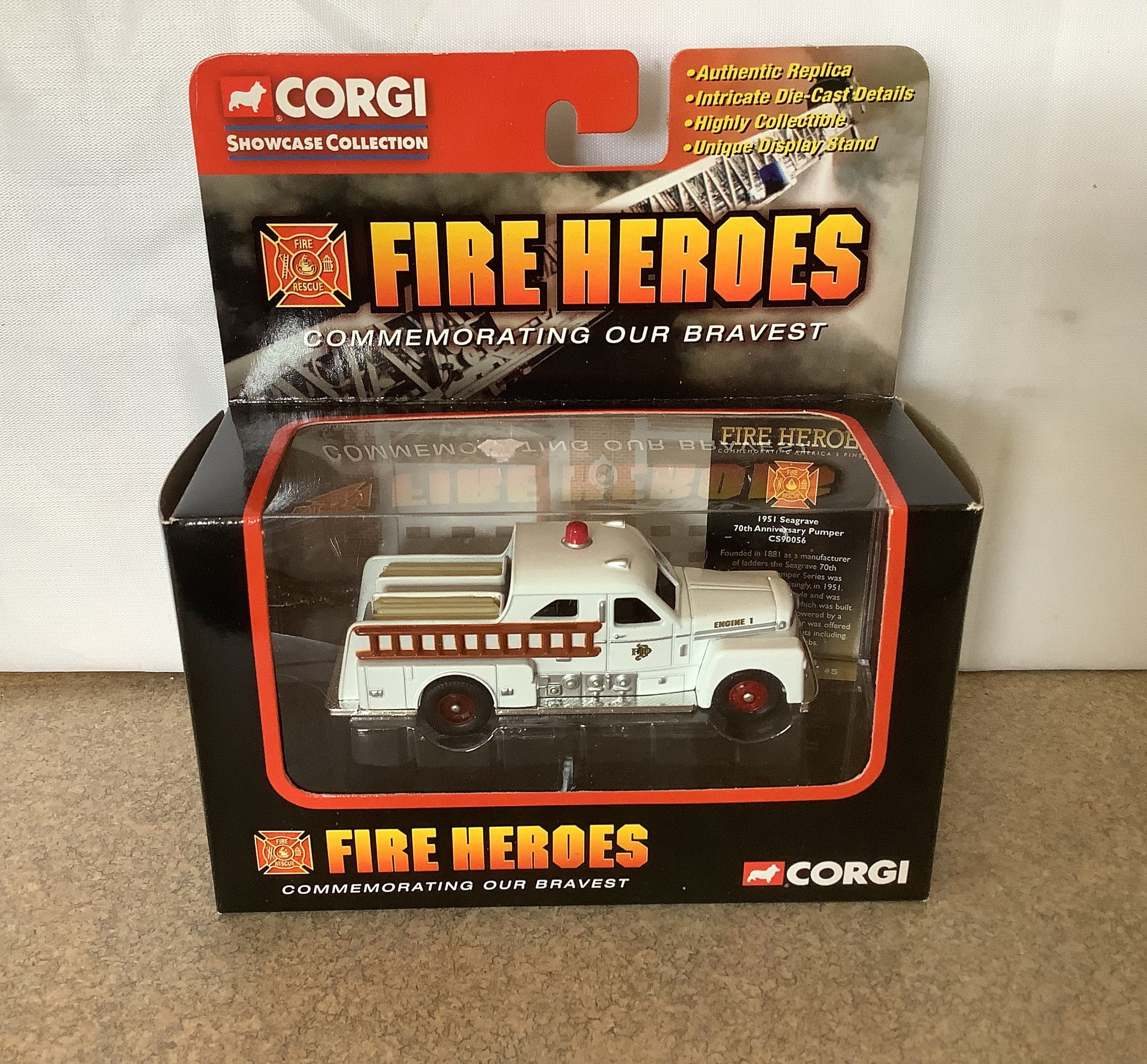 Camion De Pompiers Seagrave 1951 Rouge - Modèle Réduit Corgi échelle 1:43