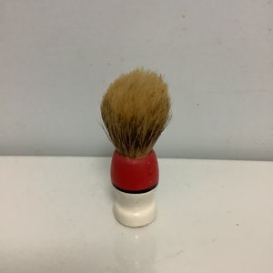 Vintage Red & White Shaving Brush 705/7 Made in Israel
