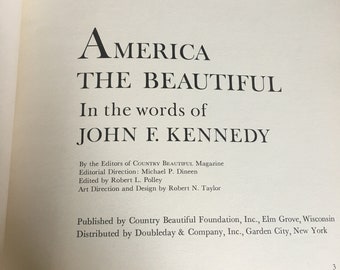 America the Beautiful: In den Worten von John F. Kennedy - 1964, Hardcover-Buch