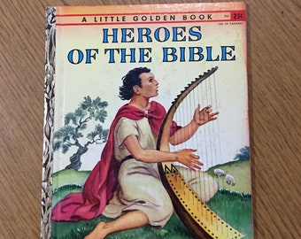 Heroes of the Bible Little Golden Book 1955  1st Edition Jane Werner Watson