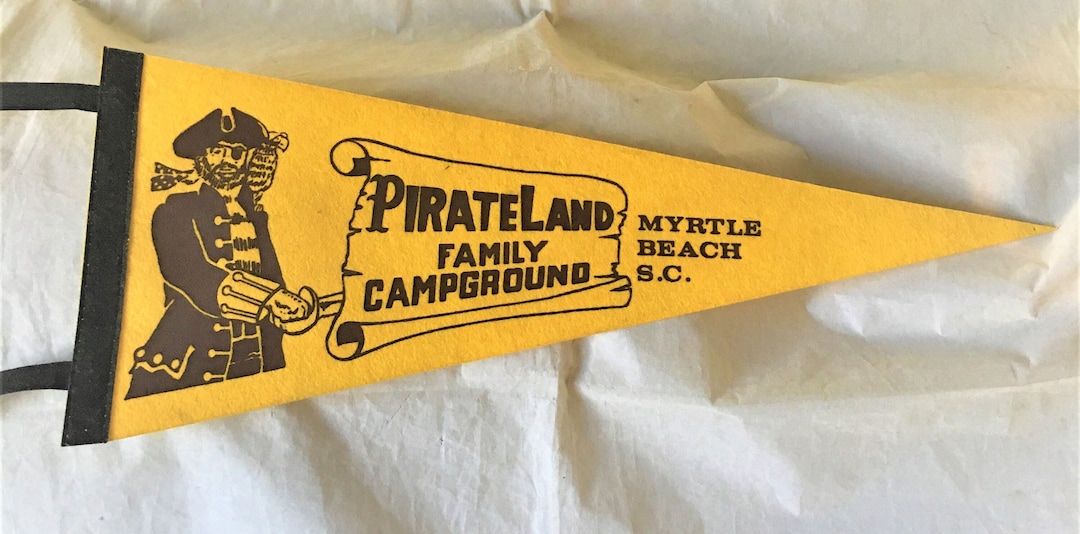 Vintage Pirateland Family Campground Pennant Myrtle Beach S.C. Etsy