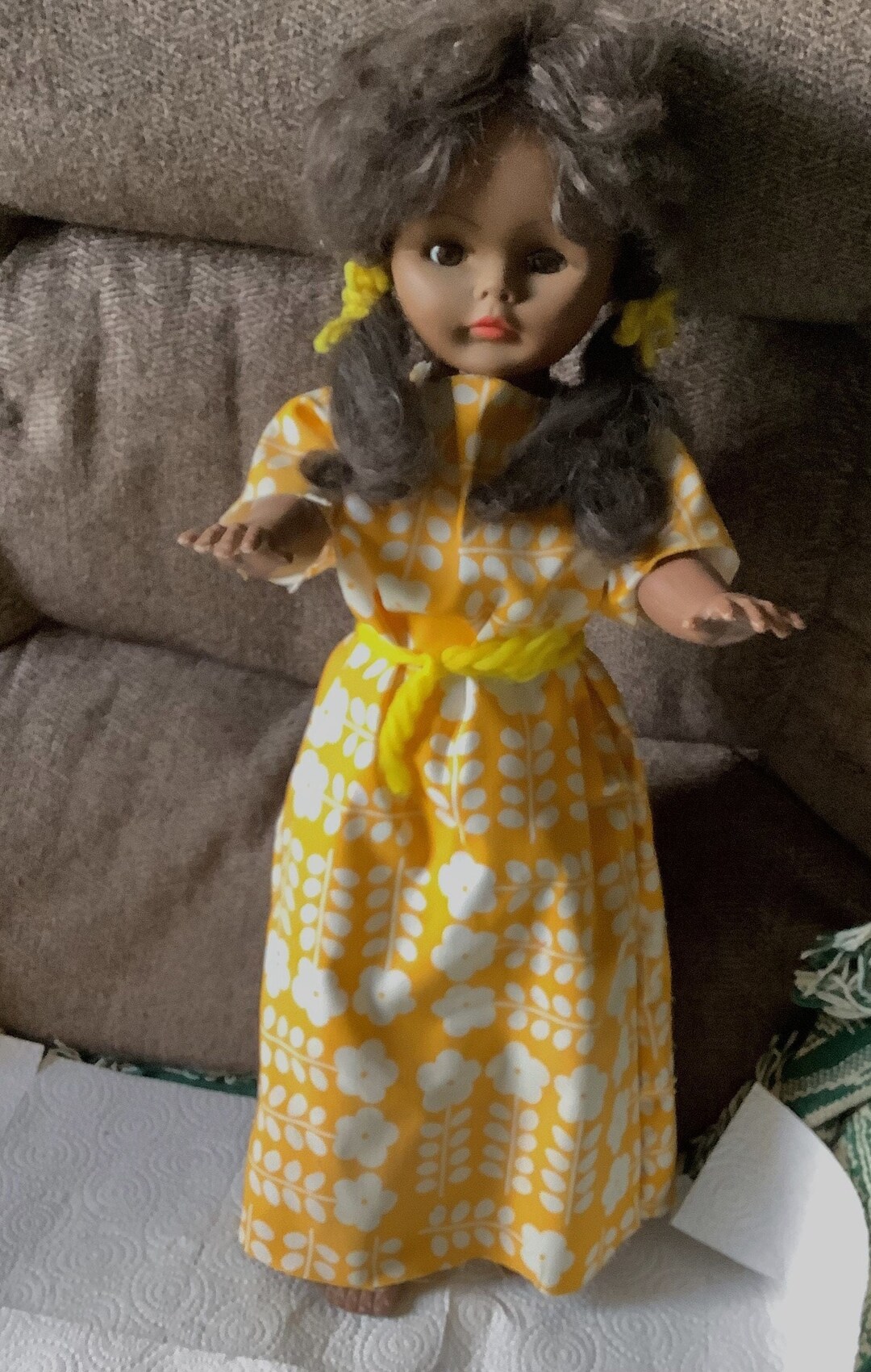 Vintage 1974 Lovee Doll 22.5 Hard Plastic Collectible Black Doll