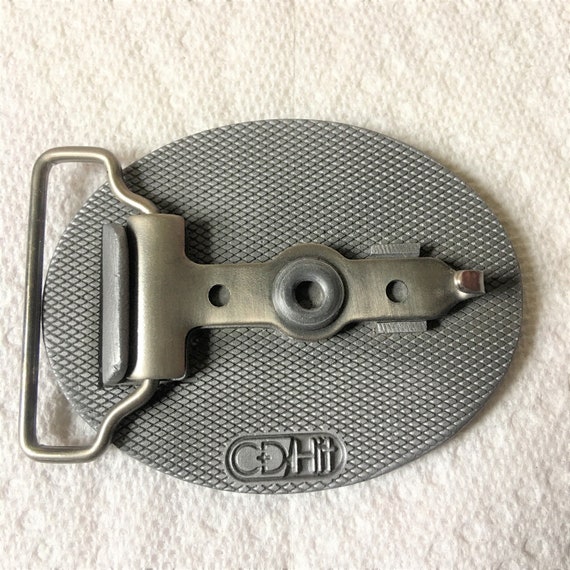 Vintage C+D Hit Metal Belt Buckle  With A Covered… - image 2