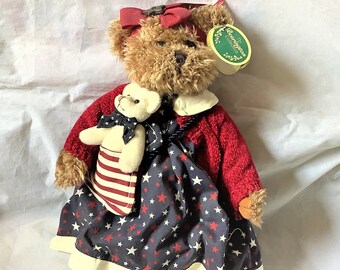 Betsy and Ross, The Bearington Collection, Neuf dans la boîte, Ours de 35 cm (14 po.), Rayures étoilées