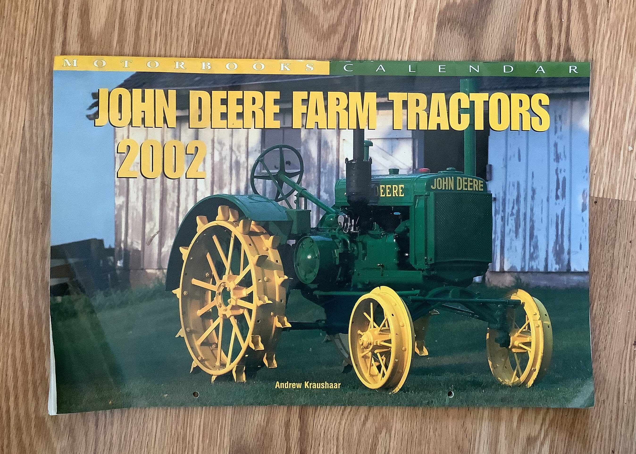 Vintage 2002 John Deere Calendar With Photos of 12 Vintage Tractors