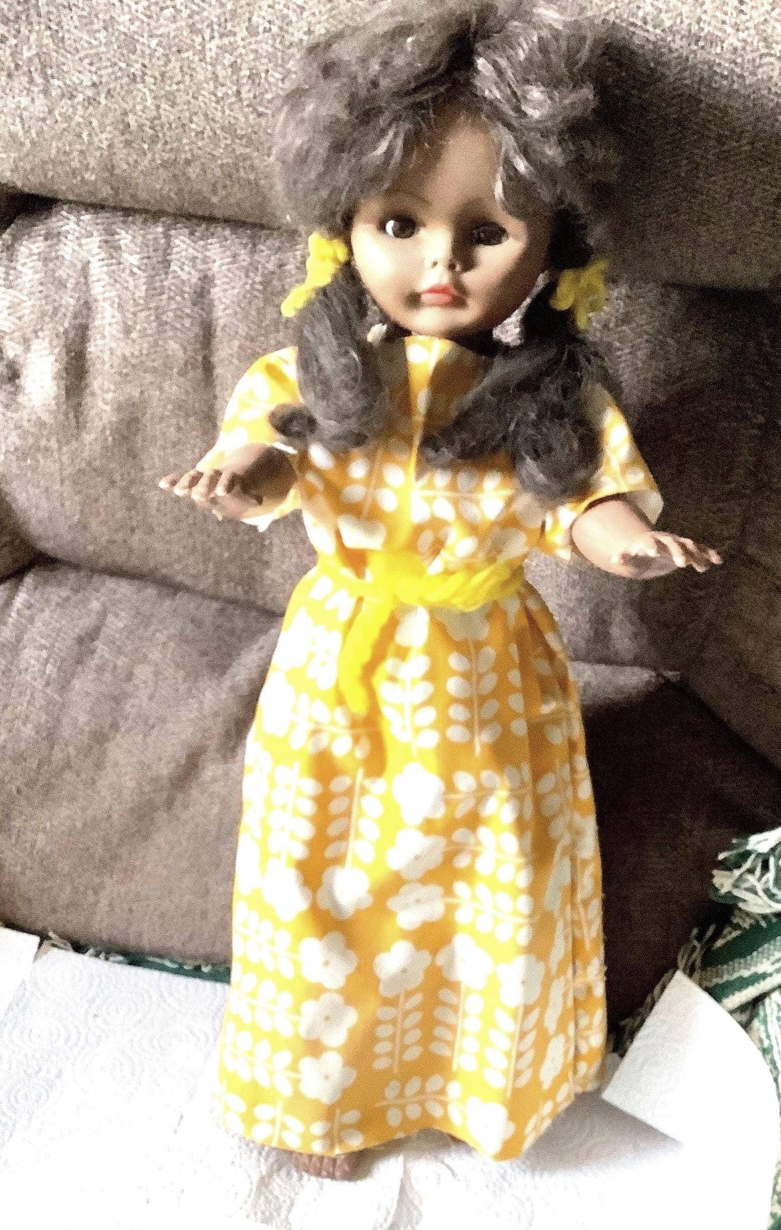 Vintage 1974 Lovee Doll 22.5 Hard Plastic Collectible Black Doll