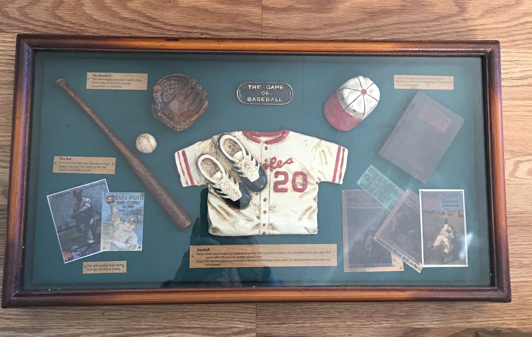 Baseball Jersey Bat,Cleats,Shadowbox Custom