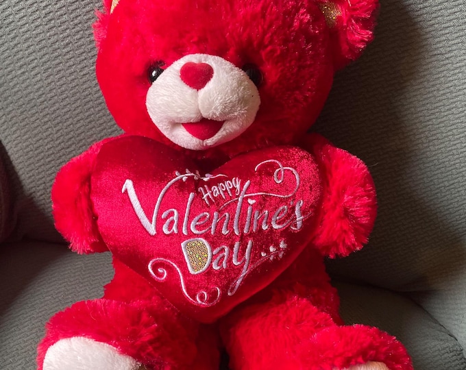 Vintage Sweetheart 20 Inch Red Plush Teddy Bear for Valintines Day - Etsy