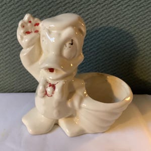 Vintage 1940&#39;s Walt Disney Donald Duck Ceramic Nursery Planter