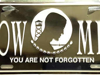 POW MIA You Are Not Forgotten Aluminum Metal Novelty Car License Plate Sign Tag