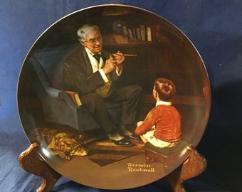Vintage 1982 Edwin M Knowles Collectors Plate. Norman Rockwells, "The Tycoon"
