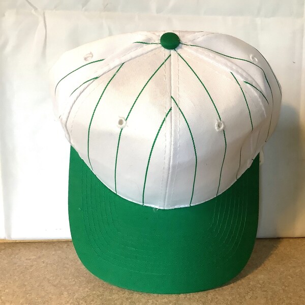 Green Bill and Green Striped Otto Baseball Cap One Size Fits All