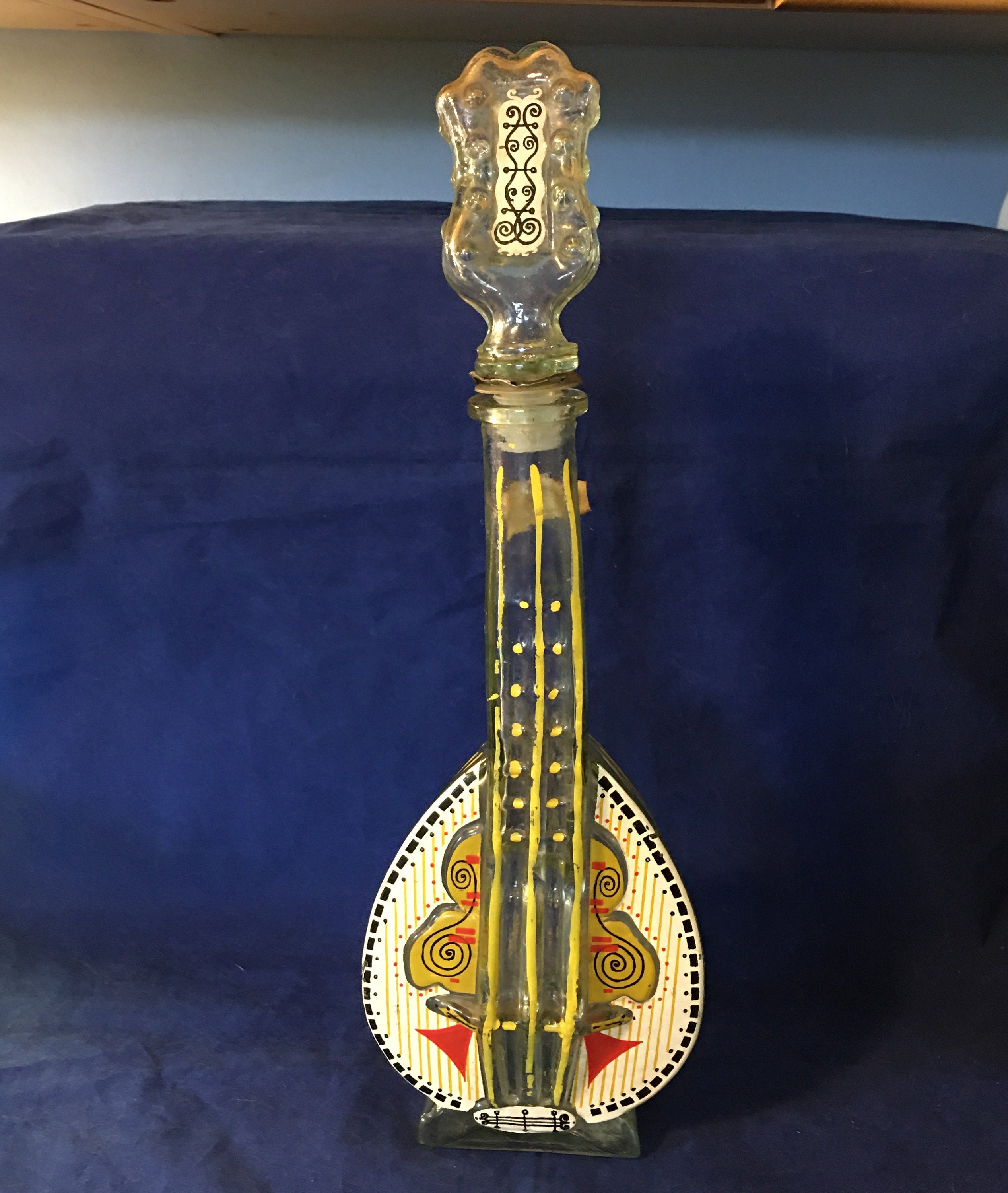 Bouzouki Greek Mandolin Decanter 1969 Wine Bottle Musical Etsy