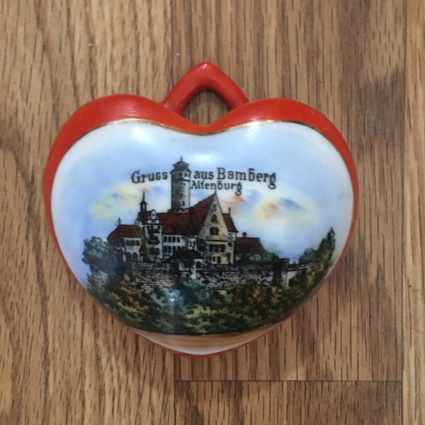 Vintage Heart Shaped Wall Pocket From Gruss Aus Bamberg Aifenburg