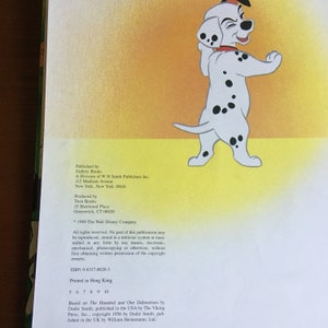 1989 Walt Disney One Hundred and One Dalmatians Hardback Book Pre-Owned image 2