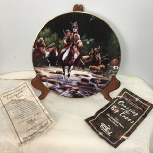 1993 Hamilton Collection Plate  From The Prideful Ones   &quot;Crossing at The Big Trees &quot;  By Chuck Dehann
