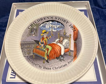 1971 Wedgwood Children's Story Plate, "The Sandman" by Hans Christian Andersen  Made in England