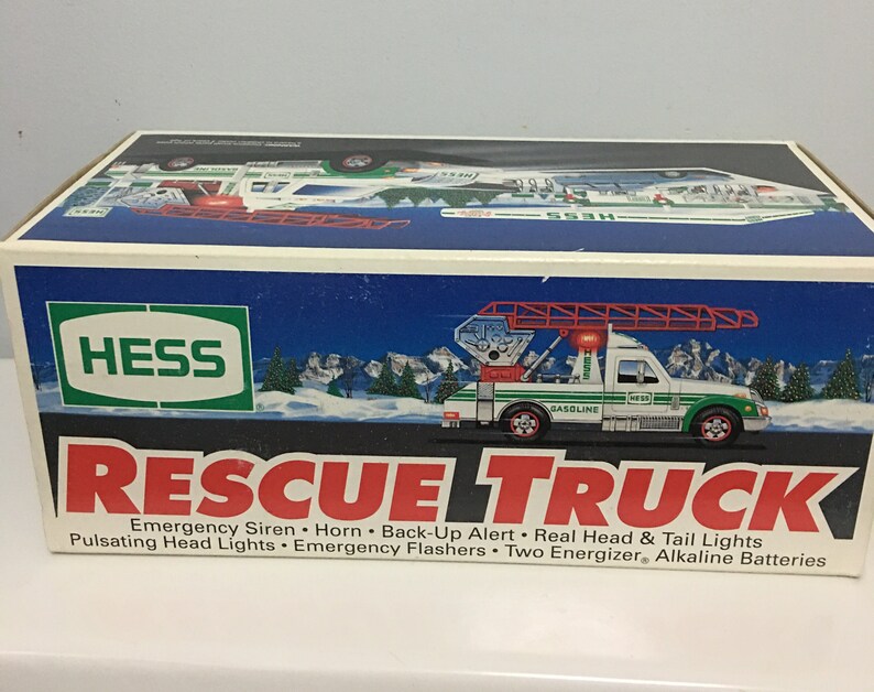 1994 Hess Truck Emergency Fire Truck With Rescue Vehicle New - Etsy
