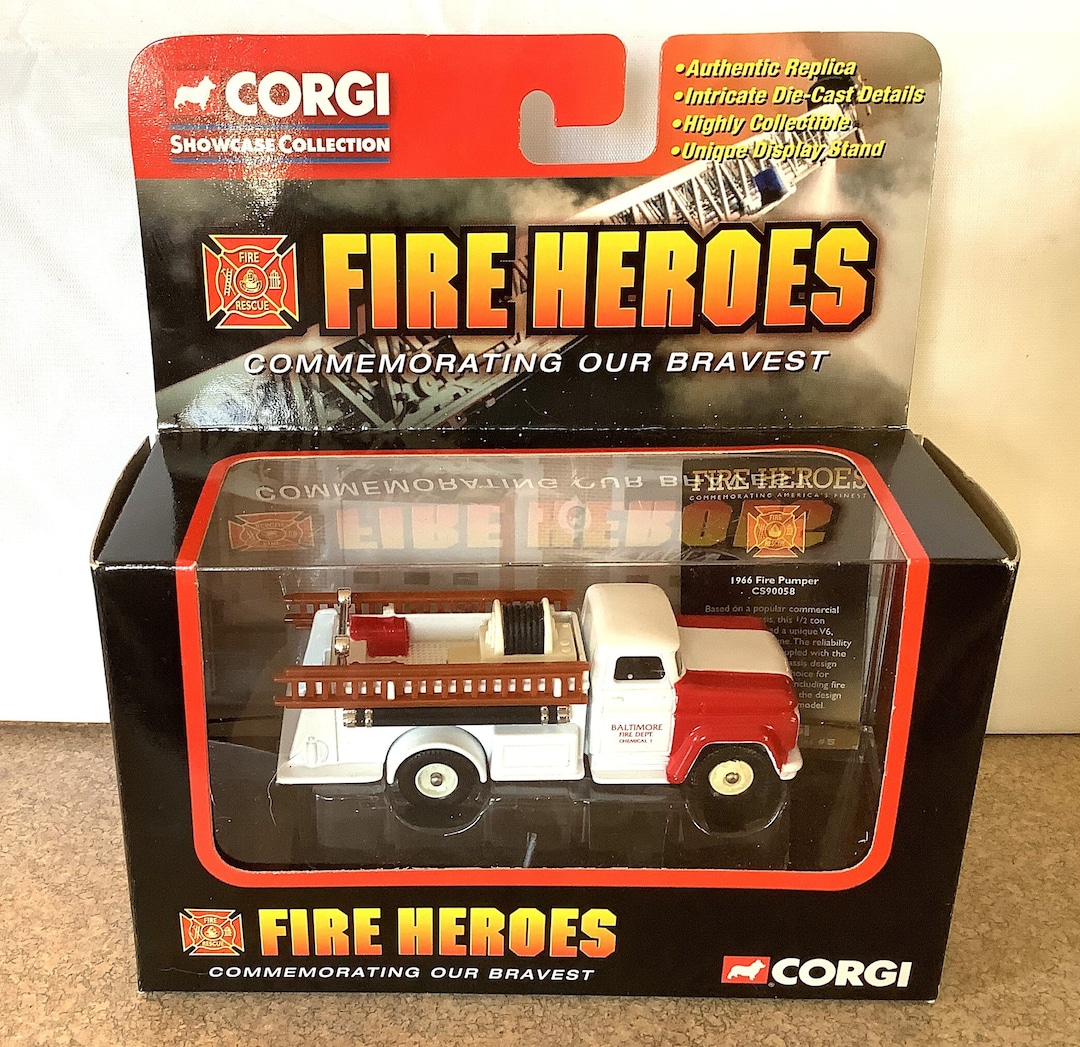 Vintage Corgi 1966 Baltimore Fire Pumper Diecast Model - Etsy