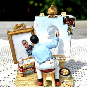 Norman Rockwell Triple Self Portrait - Etsy