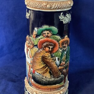 Vintage 11 inch Tall German Beer Stein 1.5 Liter - Made in Western Germany