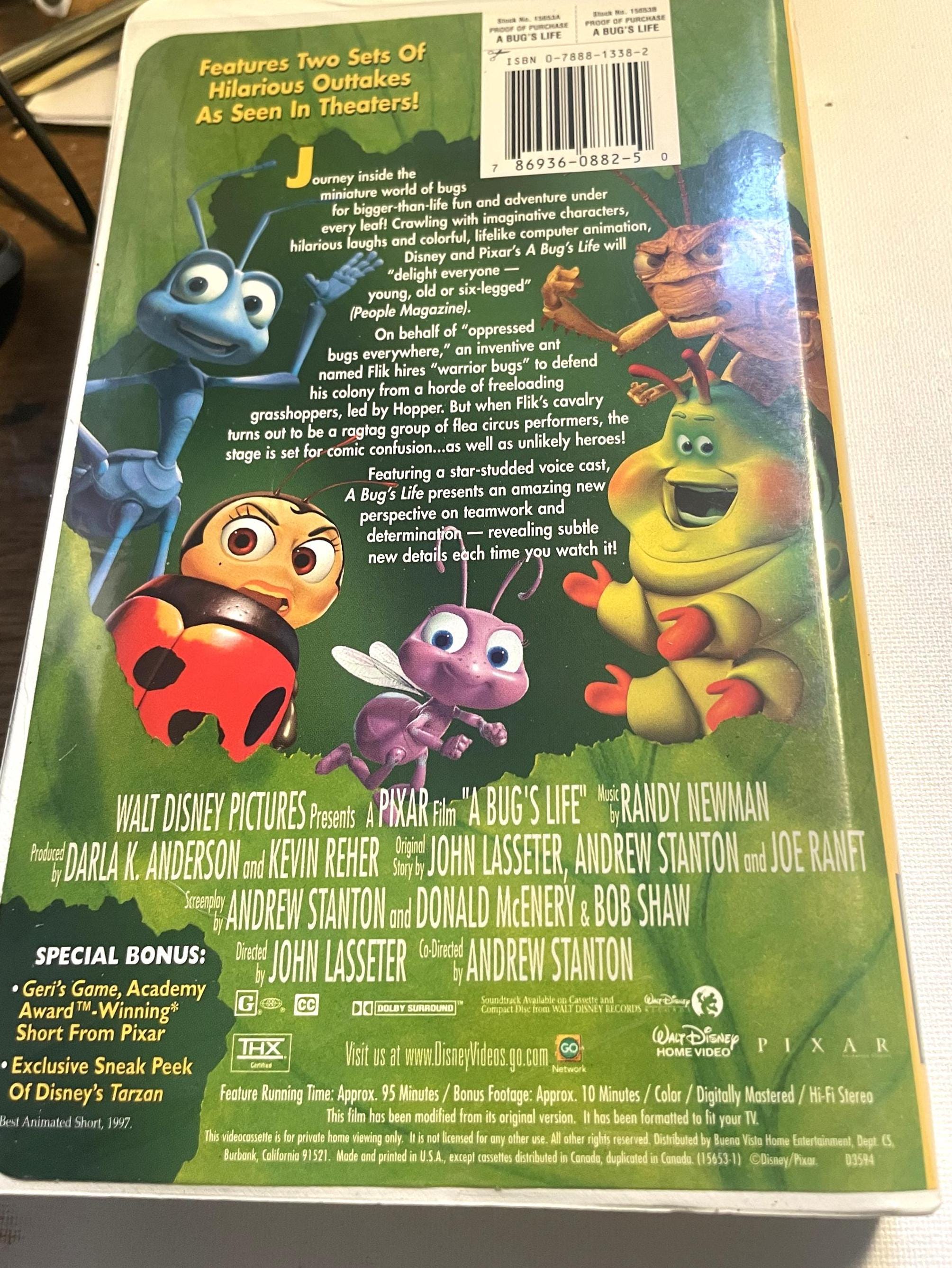 ディズニー・ピクサー『バグズ・ライフ』VHS - ドット、パープル・バグ